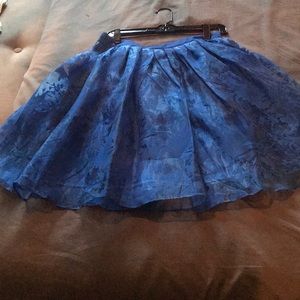 Pretty royal blue flare skirt